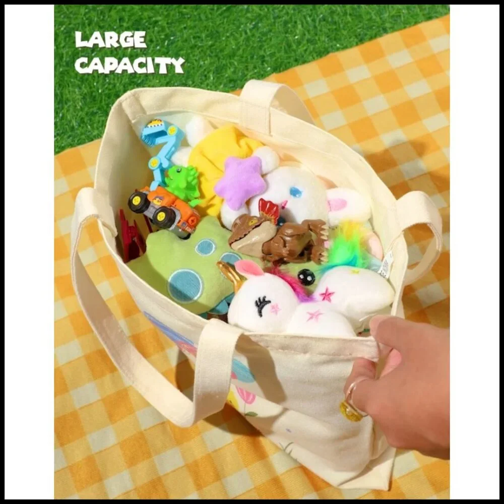 Canvas Tote Bag Foldable Durable Lightweight Versatile Everyday Use